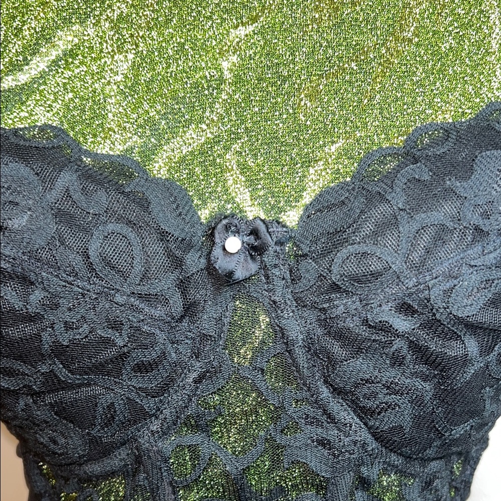 Vintage Valmont Black Lace Longline Bustier Sz. 36D - Picture 2 of 8